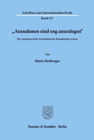 "Ausnahmen sind eng auszulegen'.