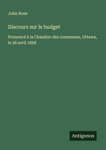 Discours sur le budget