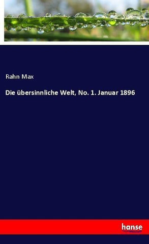 Die übersinnliche Welt, No. 1. Januar 1896