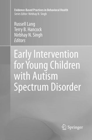 Early Intervention for Young Children with Autism Spectrum Disorder