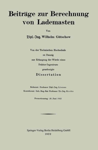Beiträge zur Berechnung von Lademasten