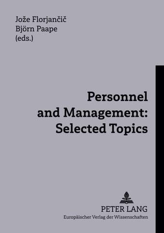 Personnel and Management: Selected Topics