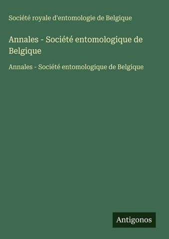 Annales - Société entomologique de Belgique