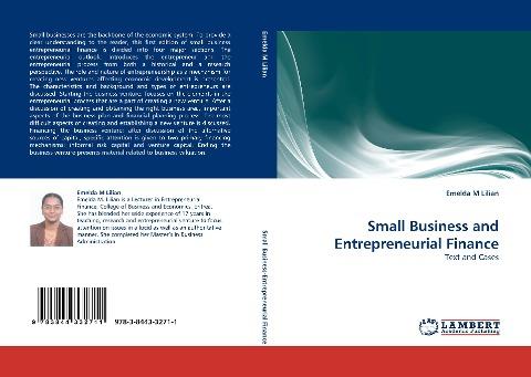 Small Business and Entrepreneurial Finance