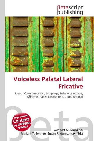 Voiceless Palatal Lateral Fricative