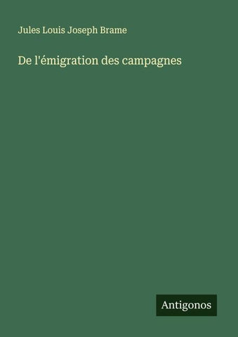 De l'émigration des campagnes