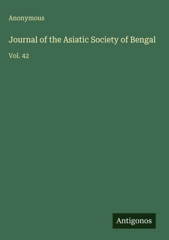 Journal of the Asiatic Society of Bengal