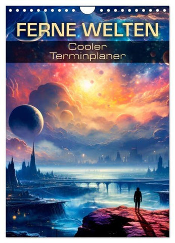 FERNE WELTEN Cooler Terminplaner (Wandkalender 2026 DIN A4 hoch), CALVENDO Monatskalender