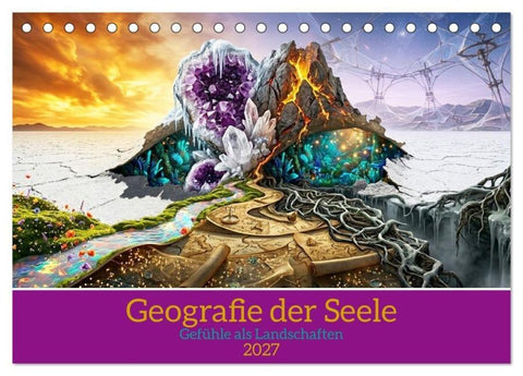 Geografie der Seele - Gefühle als Landschaften (Tischkalender 2027 DIN A5 quer), CALVENDO Monatskalender