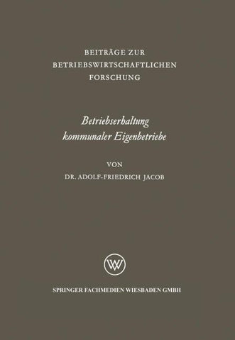 Betriebserhaltung kommunaler Eigenbetriebe
