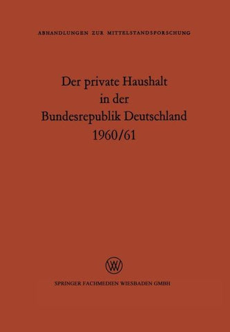 Der private Haushalt in der Bundesrepublik Deutschland 1960/61