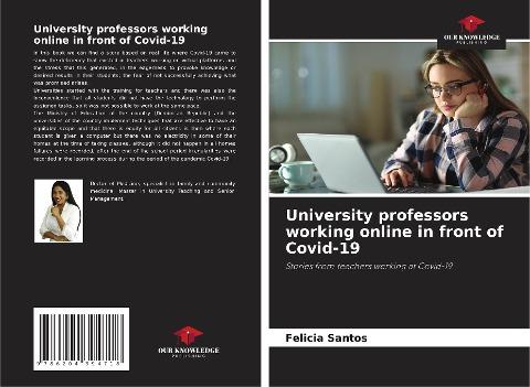 University professors working online in front of Covid-19