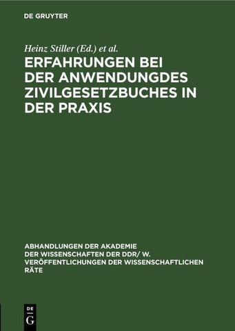 Erfahrungen bei der Anwendungdes Zıvilgesetzbuches in der Praxis