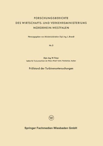 Prüfstand der Turbinenuntersuchungen