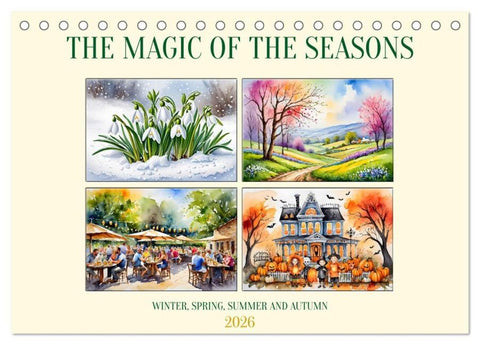 The magic of the seasons (Desk Calendar 2026 DIN A5 landscape), CALVENDO 12 Month DeskCalendar