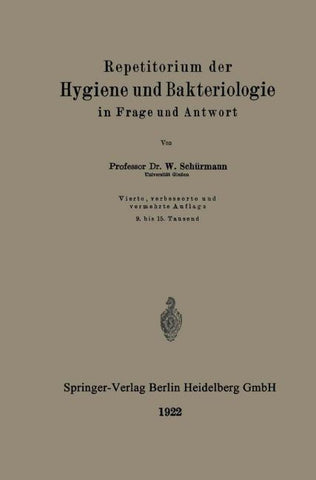 Repetitorium der Hygiene und Bakteriologie in Frage und Antwort