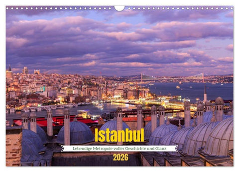 Istanbul - Lebendige Metropole voller Geschichte und Pracht (Wandkalender 2026 DIN A3 quer), CALVENDO Monatskalender