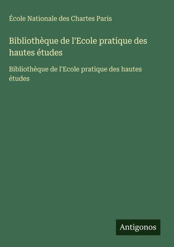 Bibliothèque de l'Ecole pratique des hautes études