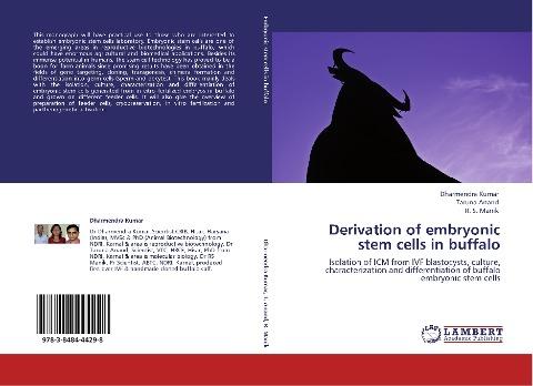 Derivation of embryonic stem cells in buffalo