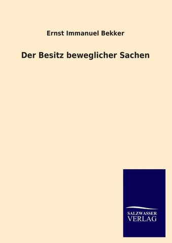 Der Besitz beweglicher Sachen