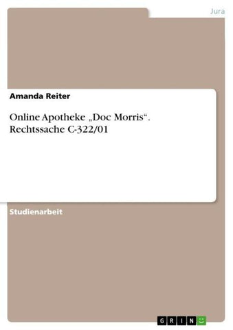 Online Apotheke "Doc Morris". Rechtssache C-322/01