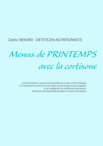 Menus de printemps avec la cortisone
