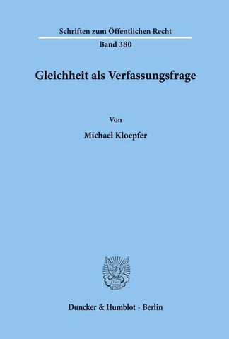 Gleichheit als Verfassungsfrage.