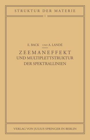Zeemaneffekt und Multiplettstruktur der Spektrallinien