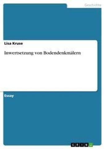 Inwertsetzung von Bodendenkmälern