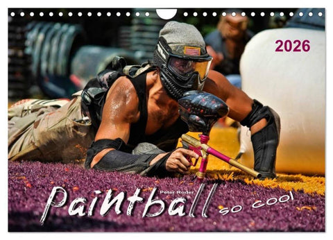 Paintball - so cool (Wandkalender 2026 DIN A4 quer), CALVENDO Monatskalender