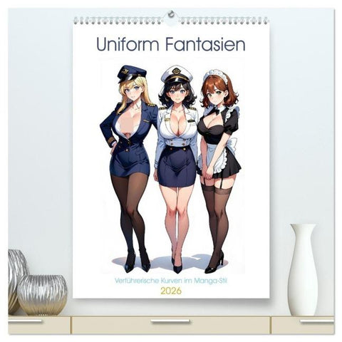 Uniform Fantasien (hochwertiger Premium Wandkalender 2026 DIN A2 hoch), Kunstdruck in Hochglanz