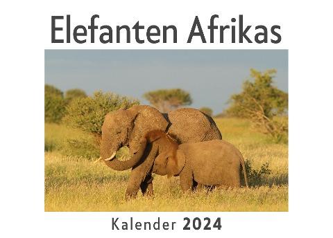 Elefanten Afrikas (Wandkalender 2024, Kalender DIN A4 quer, Monatskalender im Querformat mit Kalendarium, Das perfekte Geschenk)