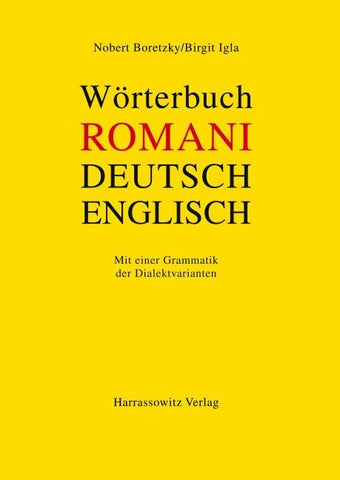 Wörterbuch Romani - Deutsch - Englisch für den südosteuropäischen Raum