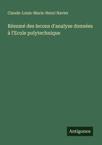Résumé des lecons d'analyse données à l'Ecole polytechnique