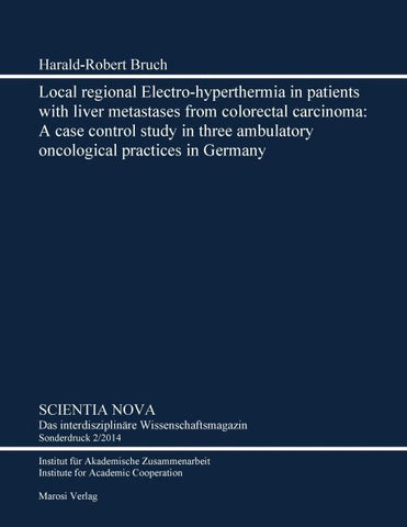 Local regional Electro-hyperthermia in patients with liver metastases from colorectal carcinoma.