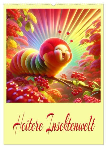 Heitere Insektenwelt (Wandkalender 2026 DIN A2 hoch), CALVENDO Monatskalender