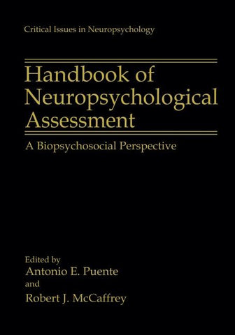 Handbook of Neuropsychological Assessment