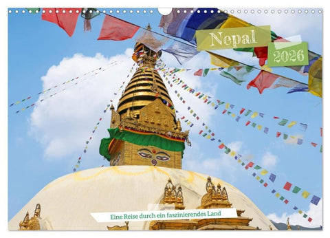 Nepal Eine Reise durch ein faszinierendes Land (Wandkalender 2026 DIN A3 quer), CALVENDO Monatskalender