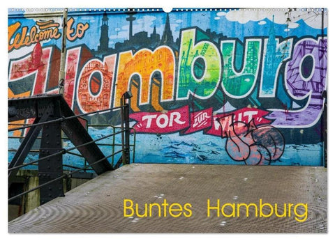 Buntes Hamburg (Wandkalender 2026 DIN A2 quer), CALVENDO Monatskalender