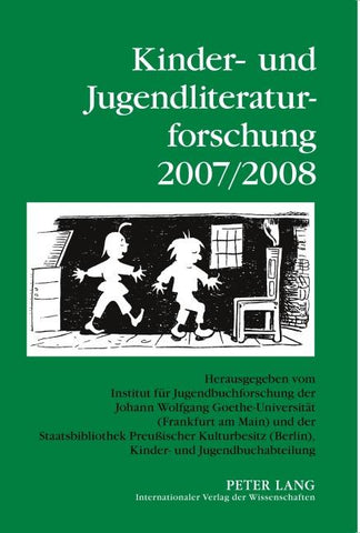 Kinder- und Jugendliteraturforschung 2007/2008
