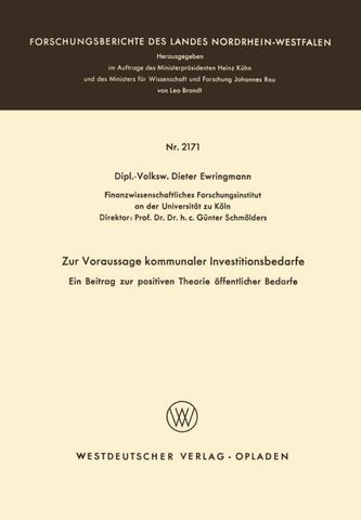 Zur Voraussage kommunaler Investitionsbedarfe
