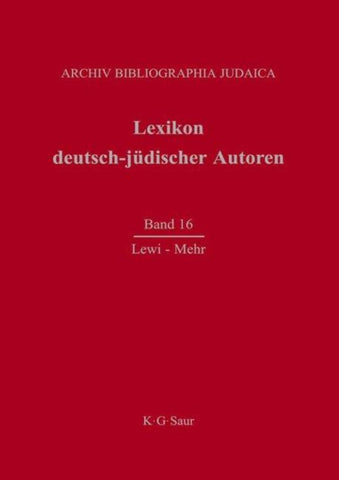 Lexikon deutsch-jüdischer Autoren / Lewi - Mehr
