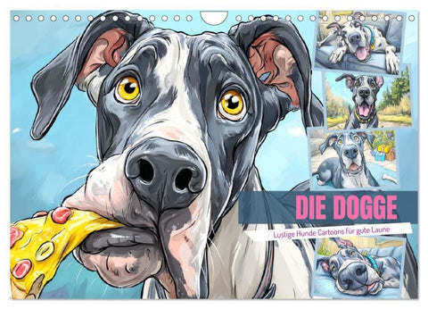 Die Dogge. Lustige Hunde Cartoons für gute Laune (Wandkalender 2026 DIN A4 quer), CALVENDO Monatskalender