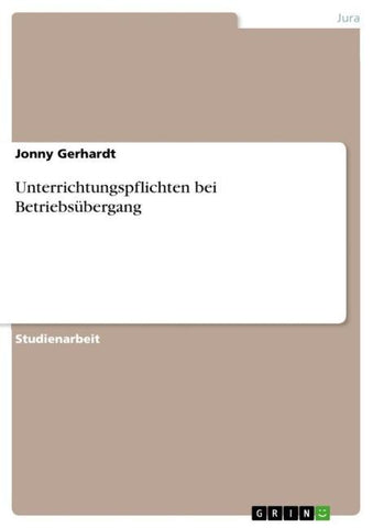 Unterrichtungspflichten bei Betriebsübergang