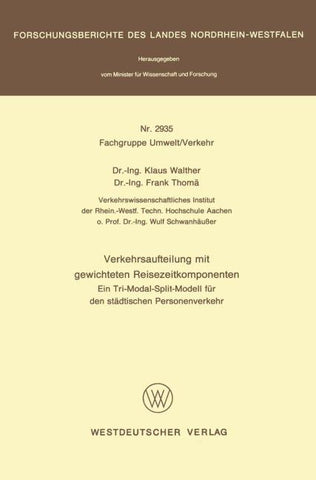 Verkehrsaufteilung mit gewichteten Reisezeitkomponenten