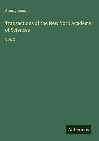 Transactions of the New York Academy of Sciences