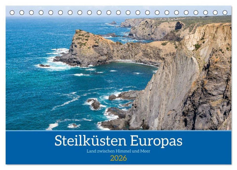 Steilküsten Europas (Tischkalender 2026 DIN A5 quer), CALVENDO Monatskalender