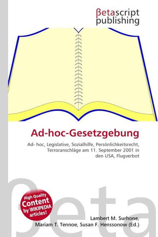 Ad-hoc-Gesetzgebung