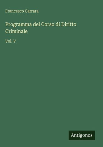 Programma del Corso di Diritto Criminale