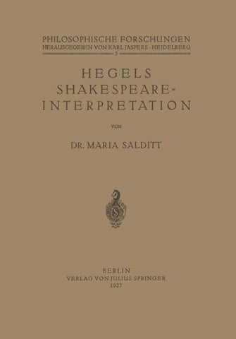Hegels Shakespeare- Interpretation